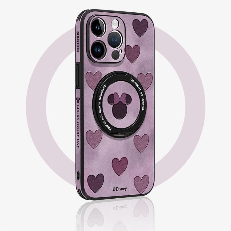 Mickey Love iPhone 16 Pro Case with 360° Upgraded Rotatable Magnetic Stand for iphone 15 Slim case with Kickstand