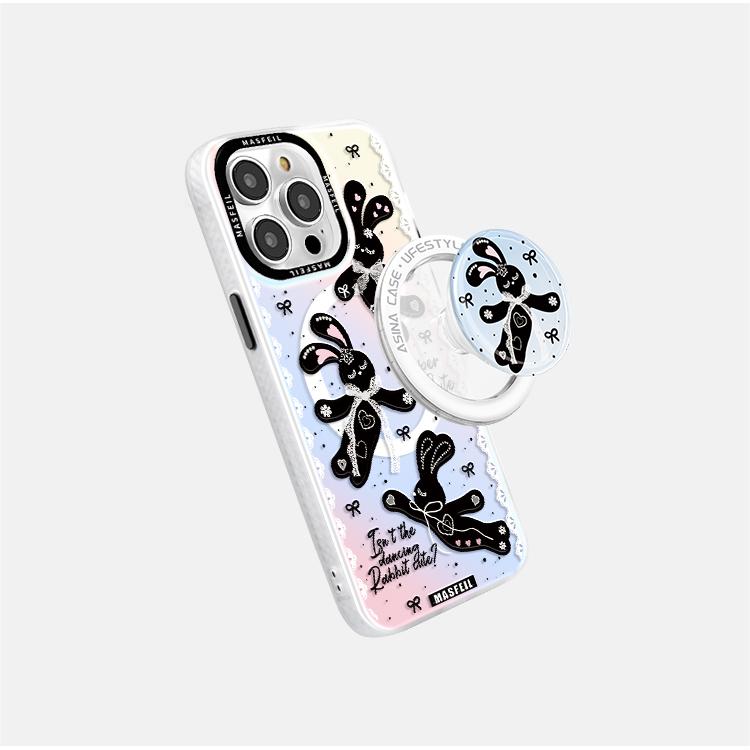 Lace Rabbit MagSafe Phone Case for iphone 16 Pro Case for iphone 15 Shockproof iphone 14 Cover