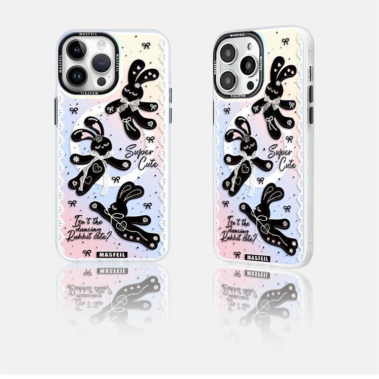 Lace Rabbit MagSafe Phone Case for iphone 16 Pro Case for iphone 15 Shockproof iphone 14 Cover