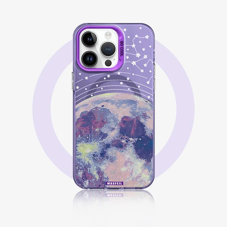 MagSafe Phone Case for iphone 16 Pro Case for iphone 15 Shockproof iphone 14 Cover Purple Planet