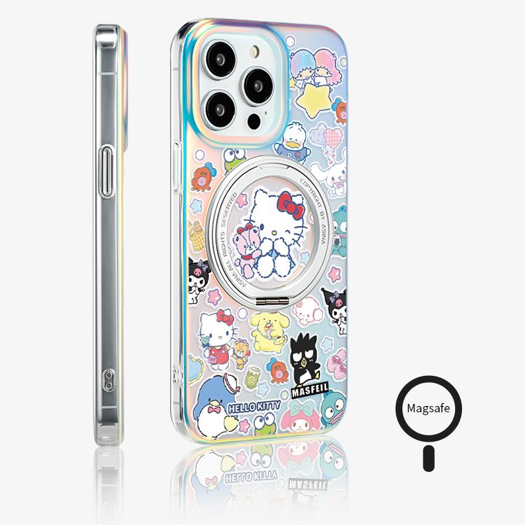 Kitty iPhone 16 Pro Case with 360° Upgraded Rotatable Magnetic Stand for iphone 15 Slim Case with Kickstand