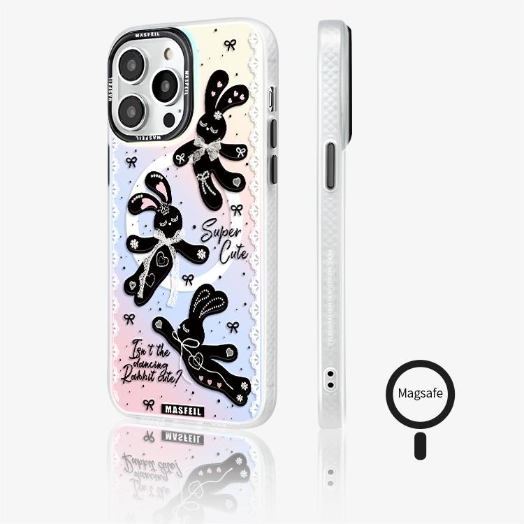 Lace Rabbit MagSafe Phone Case for iphone 16 Pro Case for iphone 15 Shockproof iphone 14 Cover