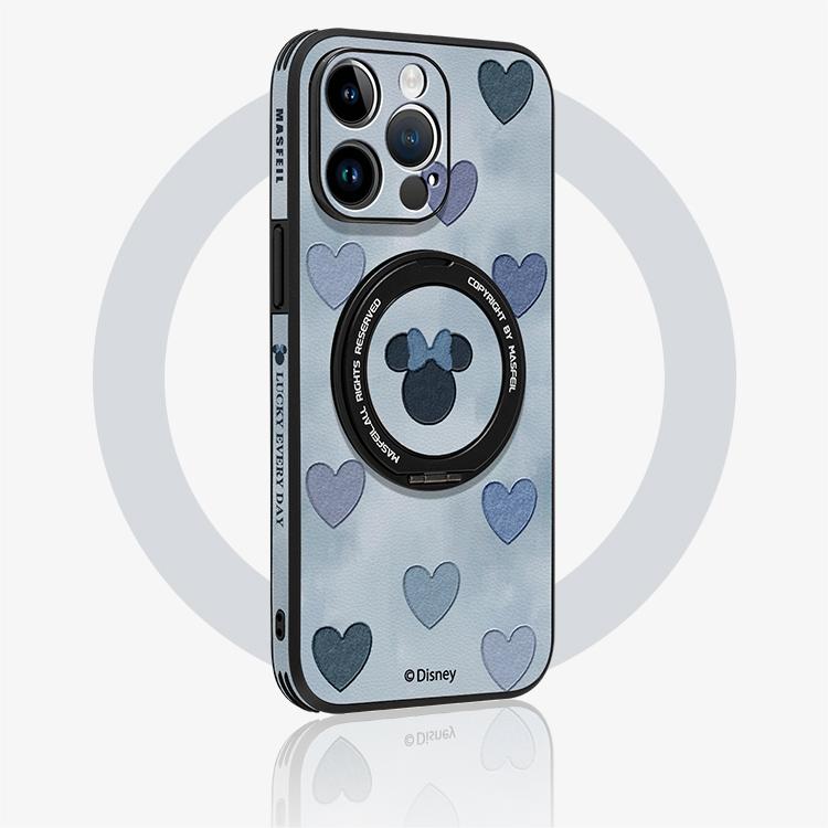 Mickey Love iPhone 16 Pro Case with 360° Upgraded Rotatable Magnetic Stand for iphone 15 Slim case with Kickstand