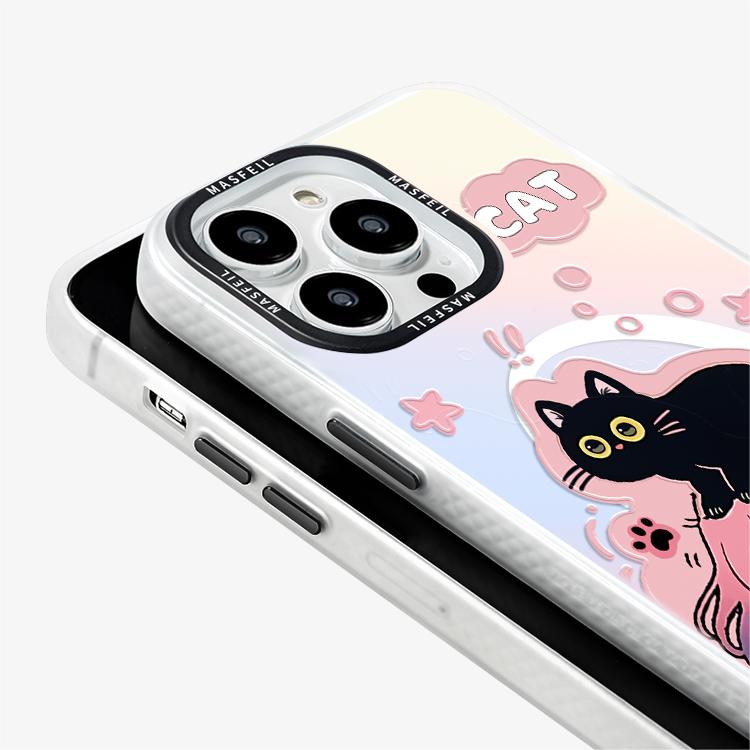 Cat and Girl MagSafe Phone Case for iphone 16 Pro Case for iphone 15 Shockproof iphone 14 Cover