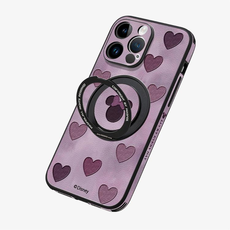 Mickey Love iPhone 16 Pro Case with 360° Upgraded Rotatable Magnetic Stand for iphone 15 Slim case with Kickstand