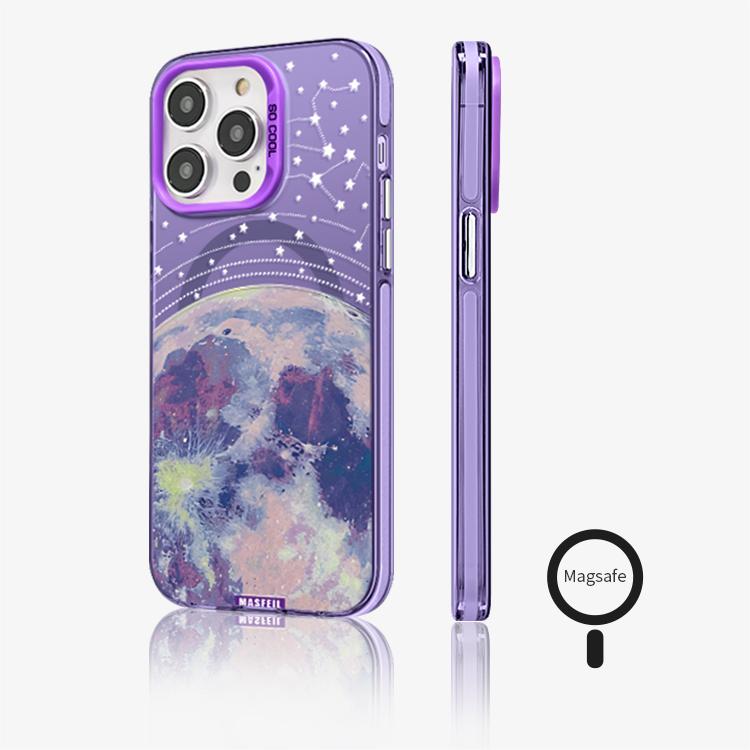 MagSafe Phone Case for iphone 16 Pro Case for iphone 15 Shockproof iphone 14 Cover Purple Planet