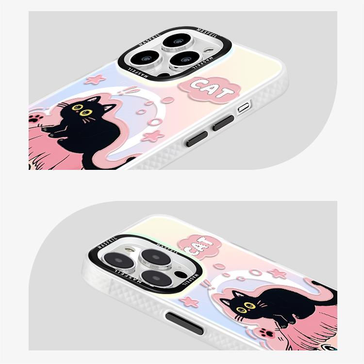 Cat and Girl MagSafe Phone Case for iphone 16 Pro Case for iphone 15 Shockproof iphone 14 Cover