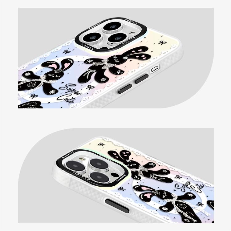 Lace Rabbit MagSafe Phone Case for iphone 16 Pro Case for iphone 15 Shockproof iphone 14 Cover