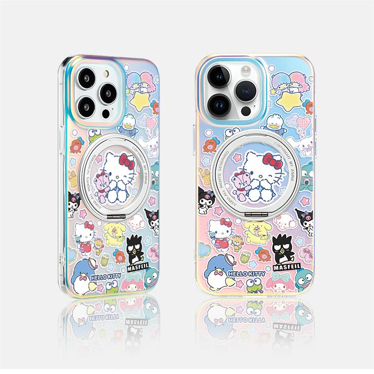 Kitty iPhone 16 Pro Case with 360° Upgraded Rotatable Magnetic Stand for iphone 15 Slim Case with Kickstand