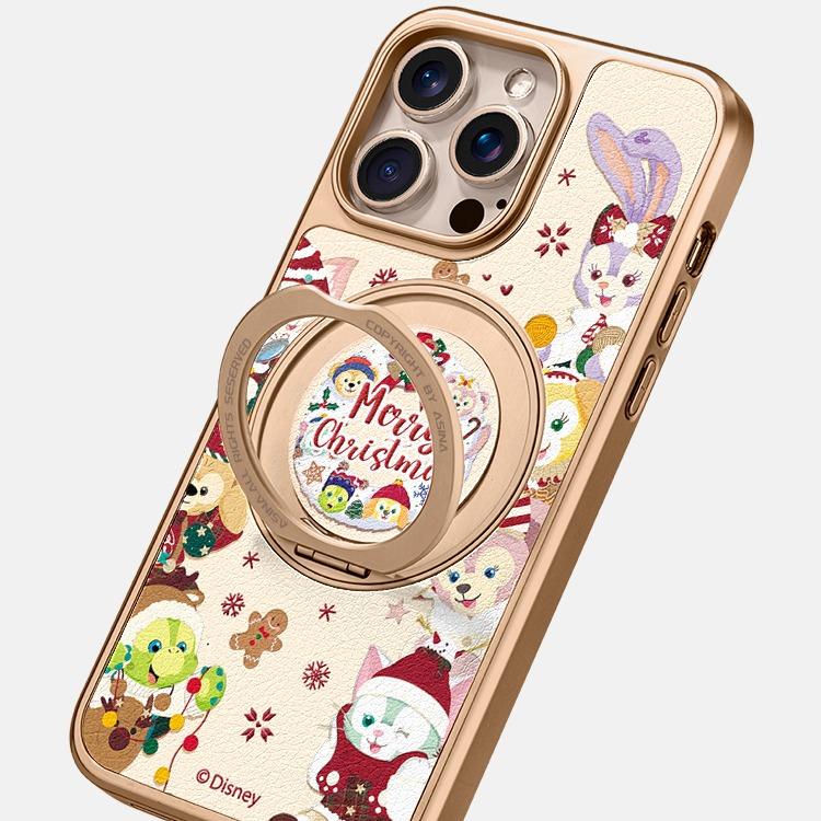 Christmas Rabbit iPhone 16 Pro Case with 360° Upgraded Rotatable Magnetic Stand for iphone 15 Slim case