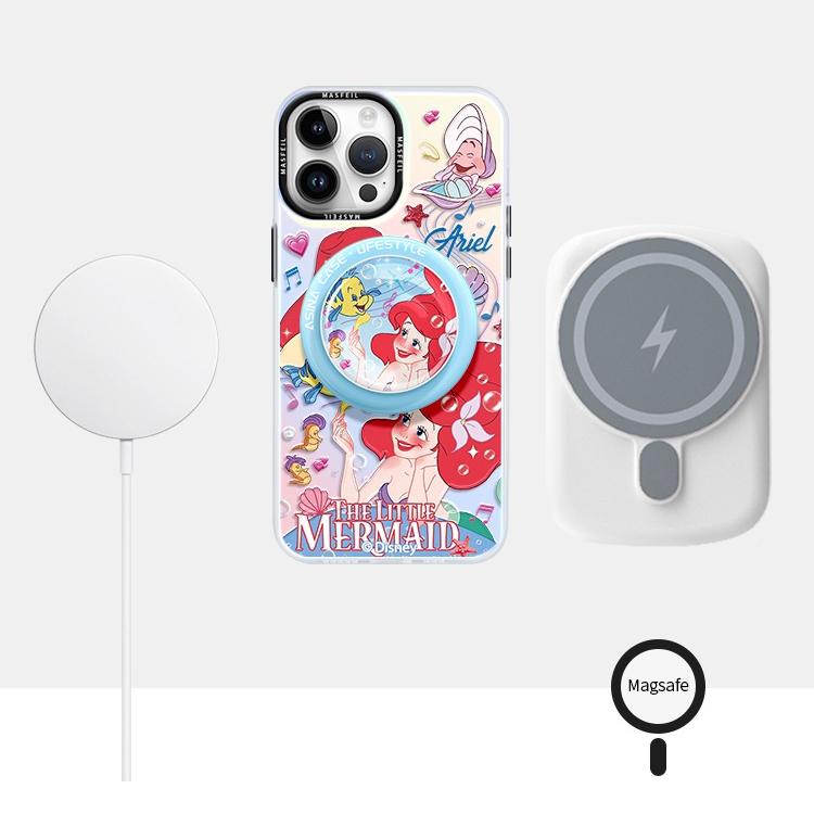 MagSafe Phone Case for iphone 16 Pro Case for iphone 15 Shockproof iphone 14 Cover Mermaid Princess