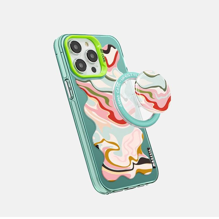 MagSafe Phone Case for iphone 16 Pro Case for iphone 15 Shockproof iphone 14 Cover Colorful Ripple