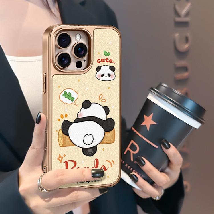 Wrestling Cute Panda MagSafe Phone Case Grip for iphone 16 iphone 15 Pro Leather case for iphone 14