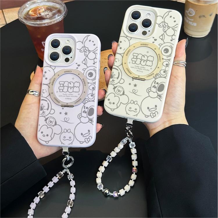 Cute Mouse MagSafe Phone Case Grip with Strap for iphone 16 iphone 15 Pro case for iphone 14