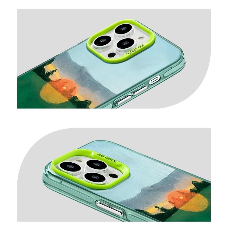 MagSafe Phone Case for iphone 16 Pro Case for iphone 15 Shockproof iphone 14 Cover Sunset