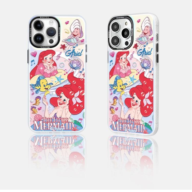 MagSafe Phone Case for iphone 16 Pro Case for iphone 15 Shockproof iphone 14 Cover Mermaid Princess