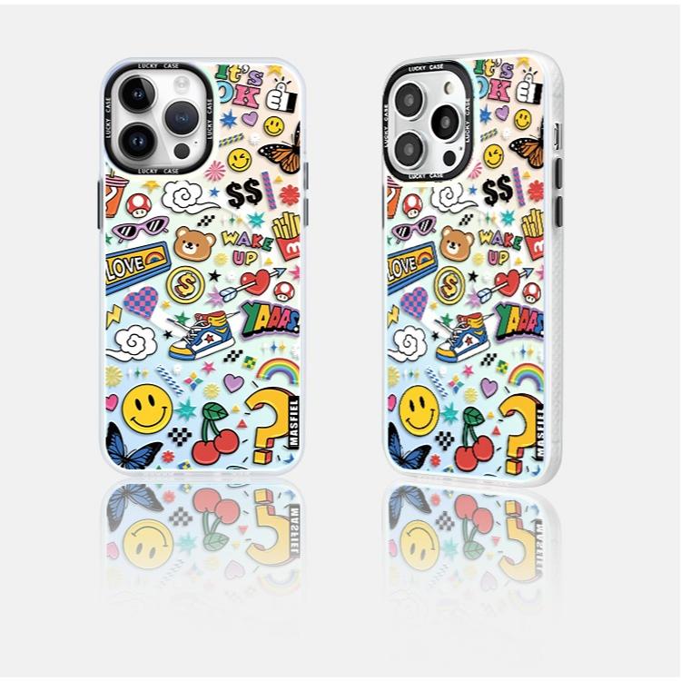 Colorful Smile MagSafe Phone Case for iphone 16 Pro Case for iphone 15 Shockproof iphone 14 Cover