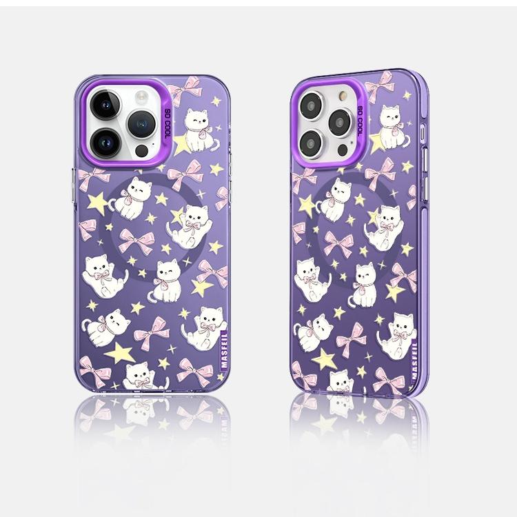 MagSafe Phone Case for iphone 16 Pro Case for iphone 15 Shockproof iphone 14 Cover Classical Cat