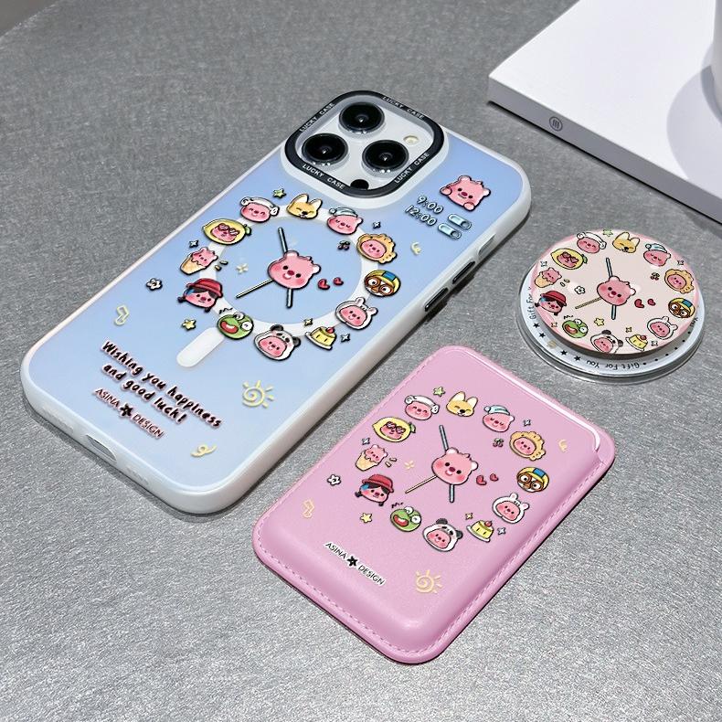 MagSafe Phone Case for iphone 16 Pro Case for iphone 15 Shockproof iphone 14 Cover Animal Clock