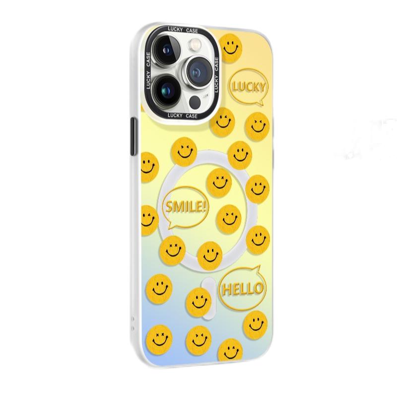 MagSafe Phone Case for iphone 16 Pro Case for iphone 15 Shockproof iphone 14 Colorful Smile