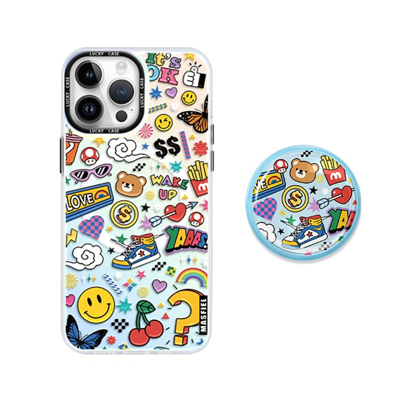 Colorful Smile MagSafe Phone Case for iphone 16 Pro Case for iphone 15 Shockproof iphone 14 Cover