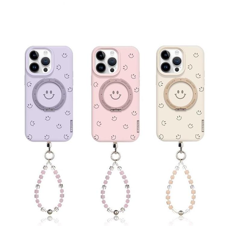 Velvet Touch Liquid Silicone Magnetic Case for iphone 16 Pro Max   iphone 15 iphone 14 iphone 13 Smile