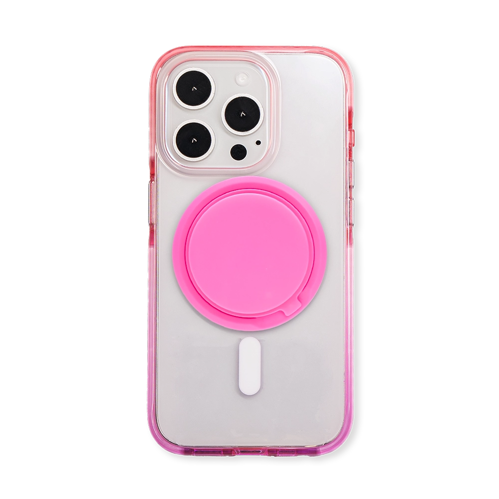 Color Clash Fantasia iphone 16 case MagSafe Phone Case Grip Set for iphone 15 Pro iphone 14 Plus Pink Purple