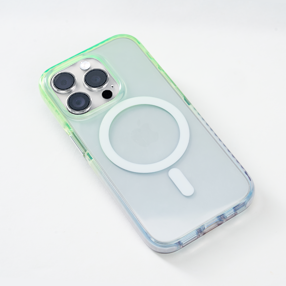 Color Clash iphone 16 case MagSafe Phone Case for iphone 15 Pro iphone 14 Plus Green Blue