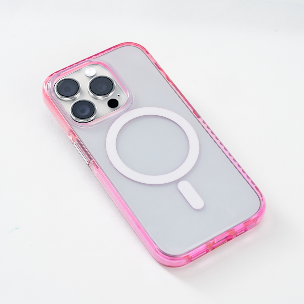 Color Clash iphone 16 case MagSafe Phone Case for iphone 15 Pro iphone 14 Plus Pink Purple