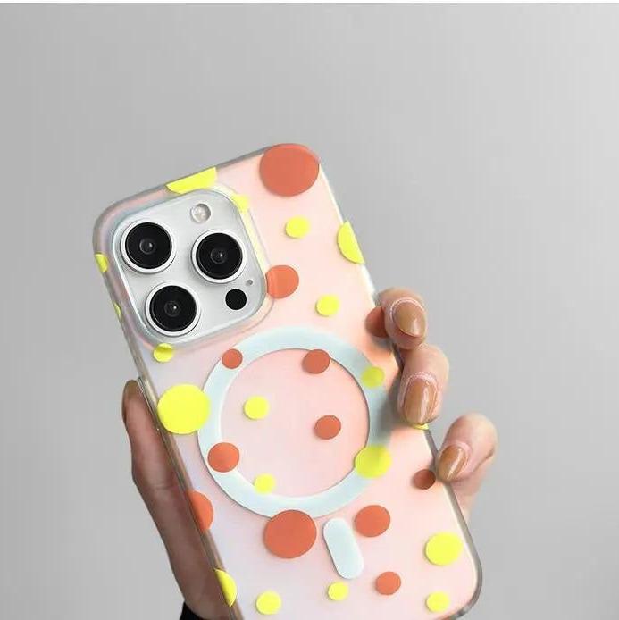 Polka Dot MagSafe Phone Case for iphone 16 iphone 15 Pro case iphone 14