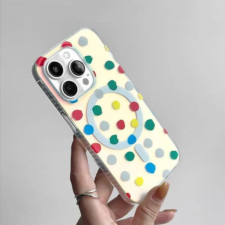 Polka Dot MagSafe Phone Case for iphone 16 iphone 15 Pro case iphone 14