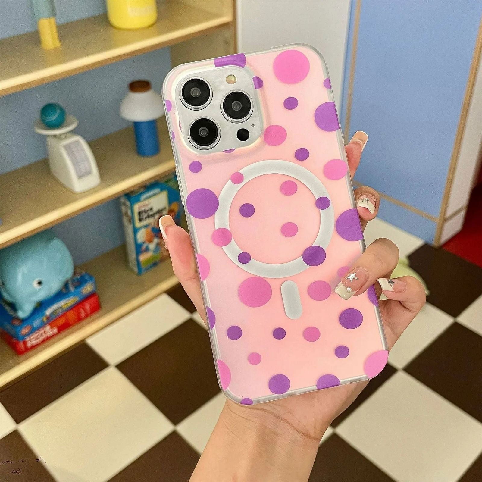 Polka Dot MagSafe Phone Case for iphone 16 iphone 15 Pro case iphone 14