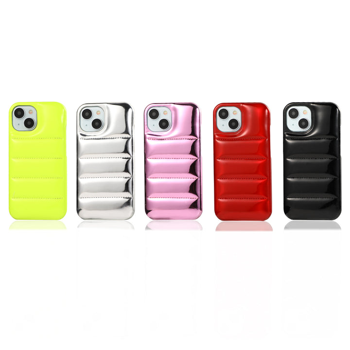 Warm Aurora Air Puffer Phone Case for iphone 16 Pro Max iphone 15 iphone 14