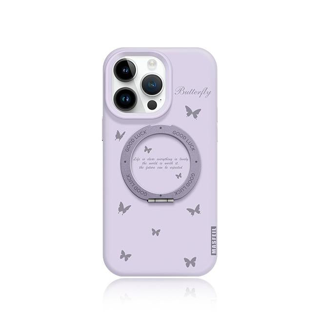 Butterfly Liquid Silicone MagSafe Phone Case with Grip for iphone 16 iphone 15 Pro case for iphone 14