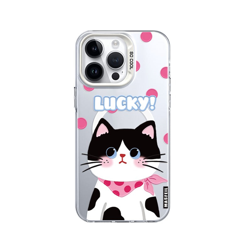 MagSafe Phone Case for iphone 16 Pro Case for iphone 15 Shockproof iphone 14 Lucky Cat