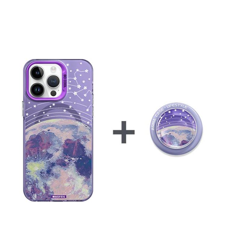 MagSafe Phone Case for iphone 16 Pro Case for iphone 15 Shockproof iphone 14 Cover Purple Planet