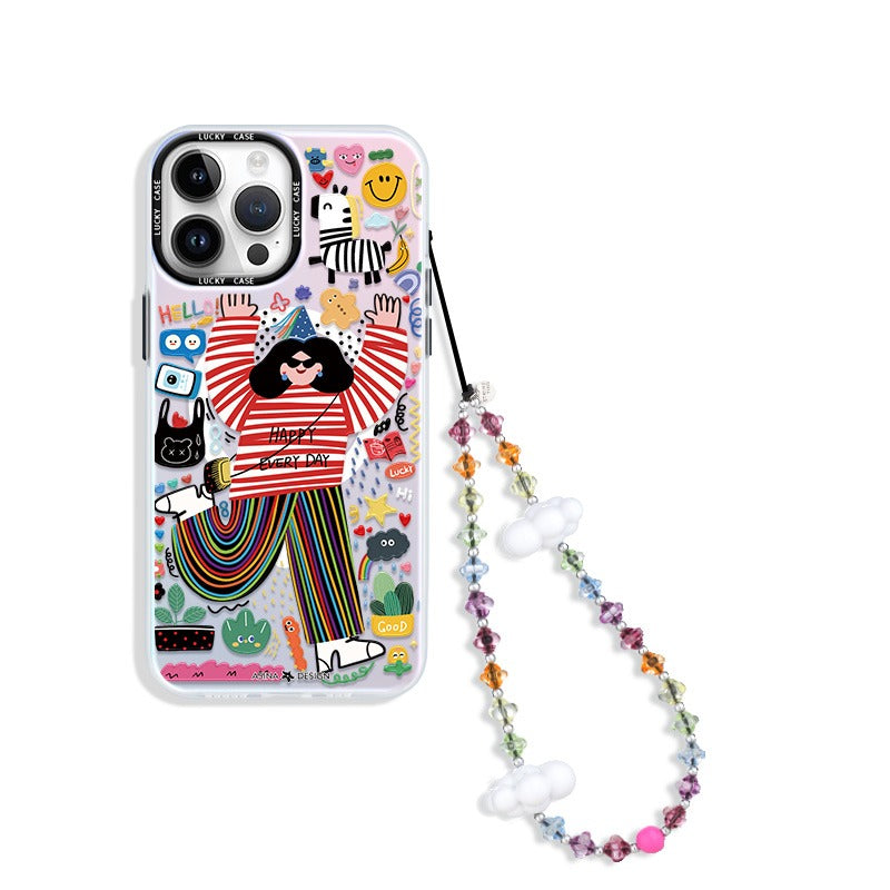 Phone Charm Strap Universal Cell Phone Lanyard Wrist Strap Beaded Phone Chain String Handmade Phone Case Accessories Crystal