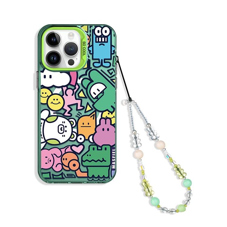 Phone Charm Strap Universal Cell Phone Lanyard Wrist Strap Beaded Phone Chain String Handmade Phone Case Accessories Crystal Bear