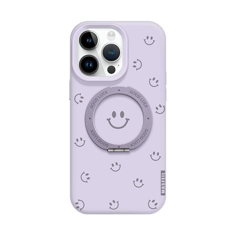 Velvet Touch Liquid Silicone Magnetic Case for iphone 16 Pro Max   iphone 15 iphone 14 iphone 13 Smile