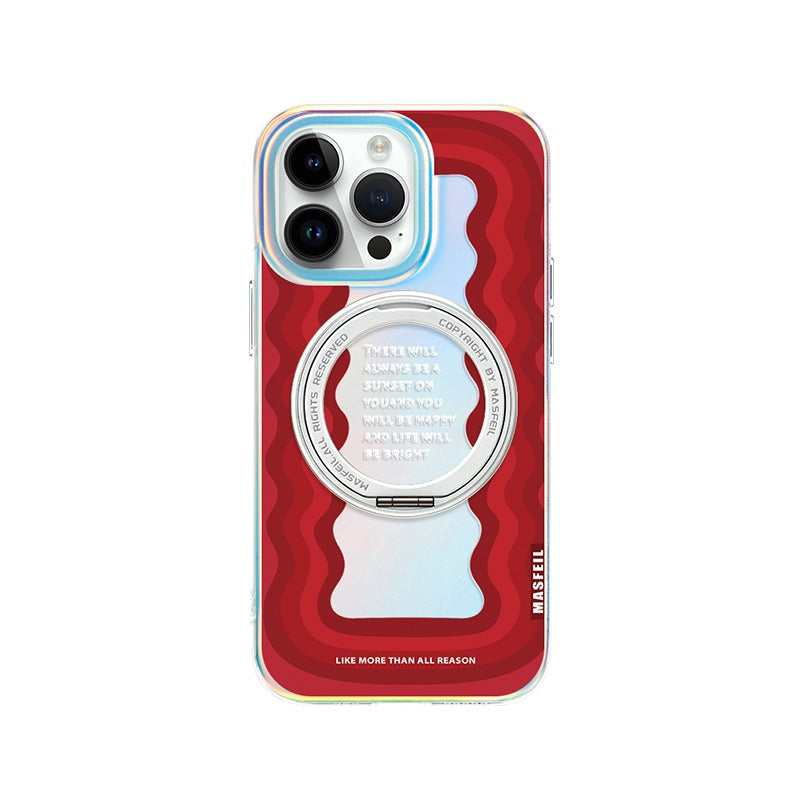 Ripple iPhone 16 Pro Case with 360° Upgraded Rotatable Magnetic Stand for iphone 15 Slim case