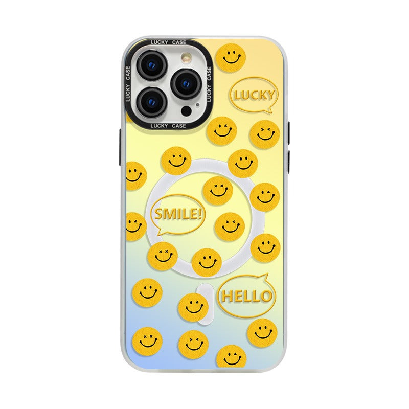 MagSafe Phone Case for iphone 16 Pro Case for iphone 15 Shockproof iphone 14 Colorful Smile