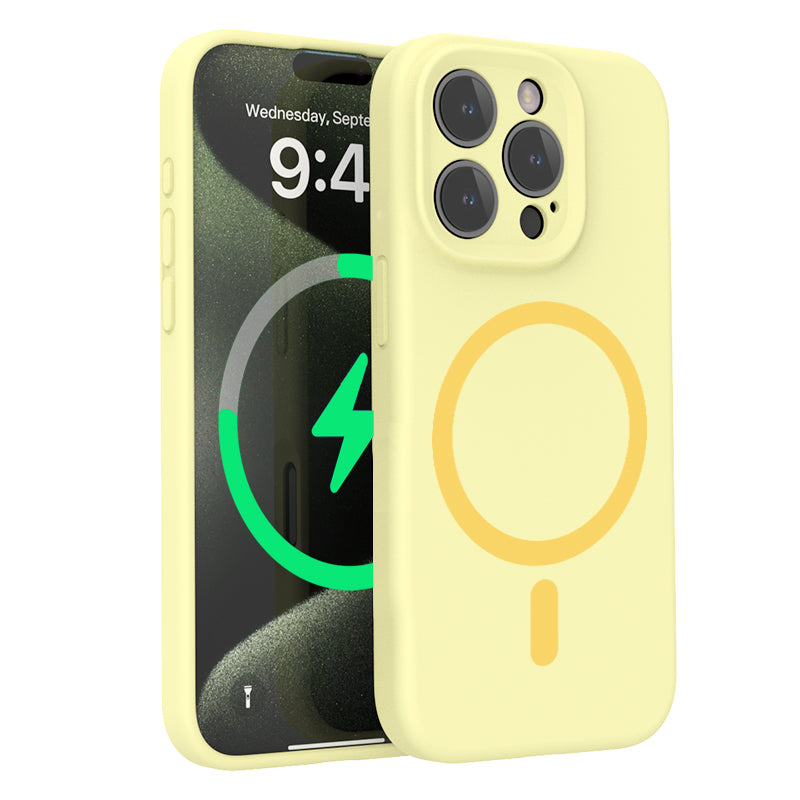 Powerful Magnet Slim Liquid Silicone iphone Case for iphone 16 case iphone 15 14 Series Full Cover