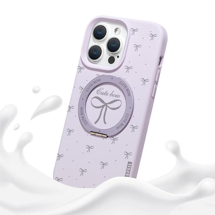 Cute Bow Polka Dot MagSafe Phone Case Grip for iphone 16 iphone 15 Pro case for iphone 14 with Strap