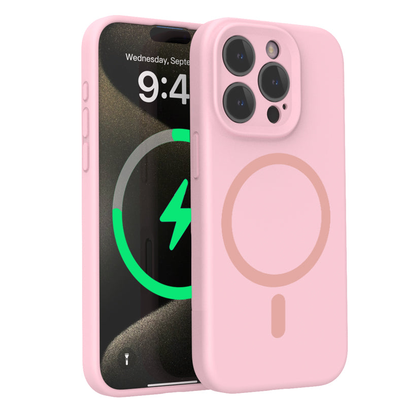 Powerful Magnet Slim Liquid Silicone iphone Case for iphone 16 case iphone 15 14 Series Full Cover