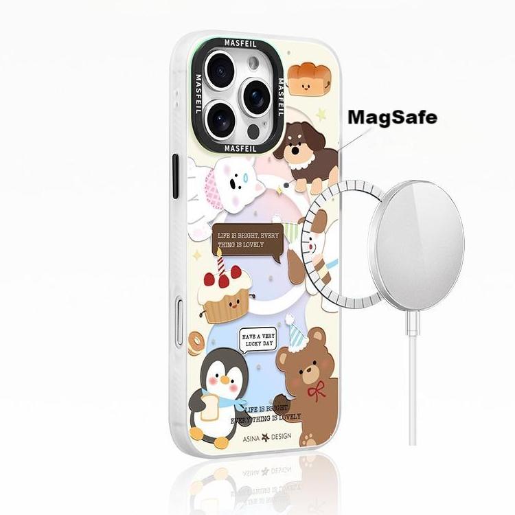 Animal Party MagSafe Phone Case for iphone 16 Pro Case for iphone 15 Shockproof iphone 14 Cover