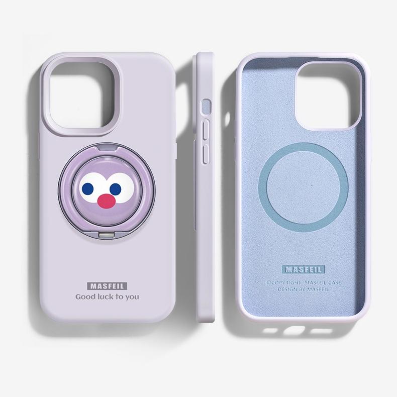 Velvet Touch Liquid Silicone Magnetic Case for iphone 16 Pro Max iphone 15 iphone 14 iphone 13 Cute Eyes