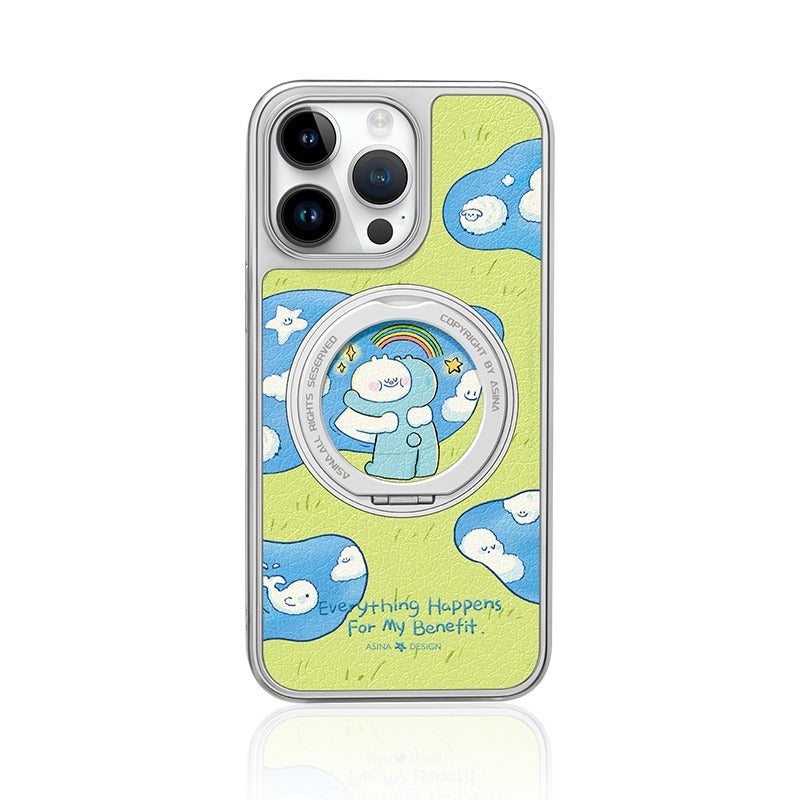 Embrace Hug MagSafe Phone Case Grip for iphone 16 iphone 15 Pro Leather case for iphone 14