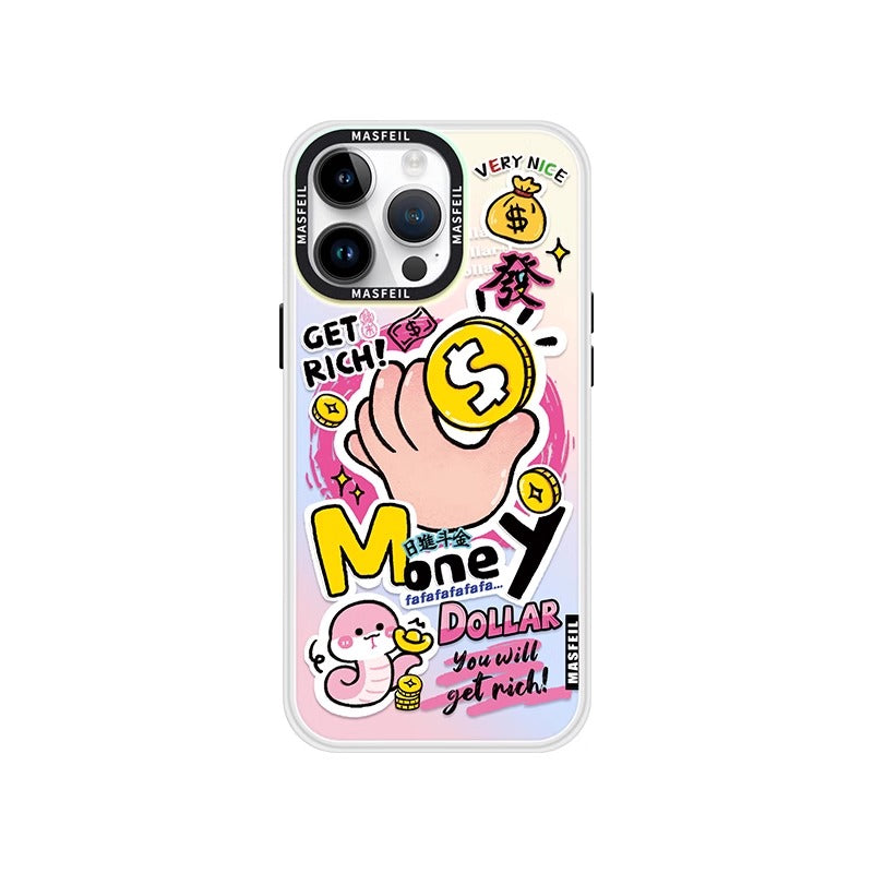 Get Rich MagSafe Phone Case for iphone 16 Pro Case for iphone 15 Shockproof iphone 14 Cover