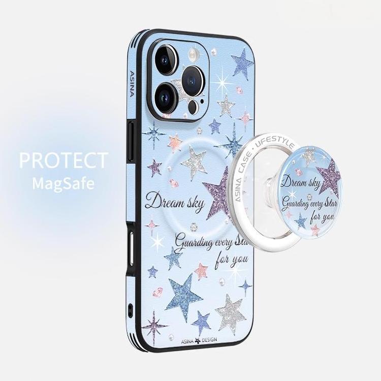 Glitter Star MagSafe Phone Case for iphone 16 Pro Case for iphone 15 Shockproof iphone 14 Cover