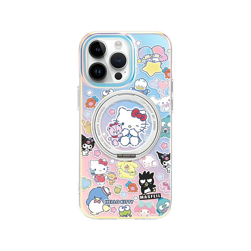 Kitty iPhone 16 Pro Case with 360° Upgraded Rotatable Magnetic Stand for iphone 15 Slim Case with Kickstand